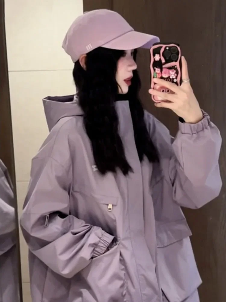 

Pocket Fashion Jackets Women Solid Vintage Casual Oversized Outwear 2023 Ropa Mujer Streetwear Y2k Aesthetic Coat Tops Female