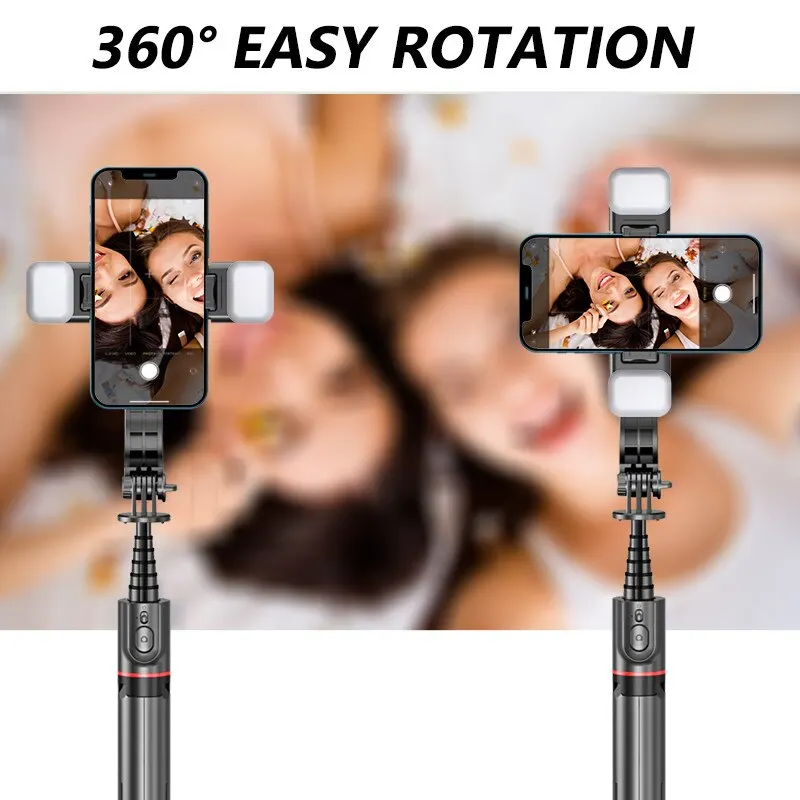 Selfie Stick Tripod Selfie Stick Phone Selfie Tripod INRAM-L12d Foldable Wireless Bluetooth Selfie Stick Tripod with Remote Shutter Mini Trepied