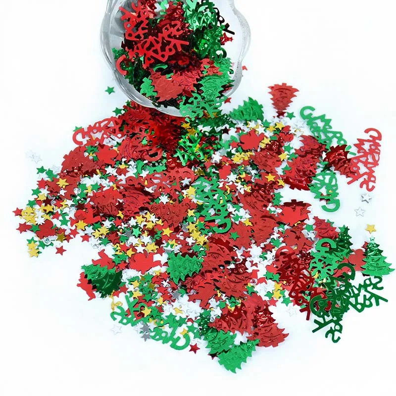 Nuluxi Confeti De Copos De Nieve Brillo Navideño Confeti De Mesa Copo De Nieve Brillante De Navidad Confeti De Mesa Blanco Y Azul Decoración De Fiesta De Navidad Para Ventana Boda Cumpleaños