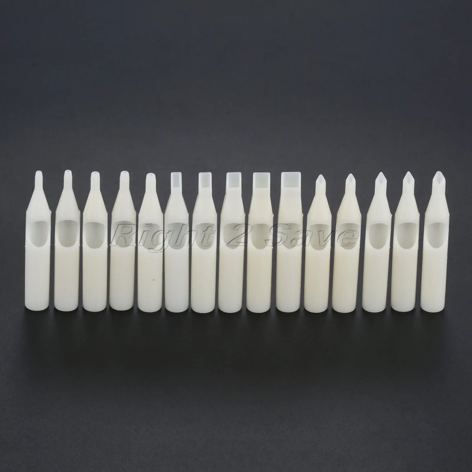 50pcs Tattoo Needle Tip Disposable Cap Nozzles Tube Round Flat Mouth Plastic 3D 5D 7D 9D 11D Tattoo Supplies Professional Tools