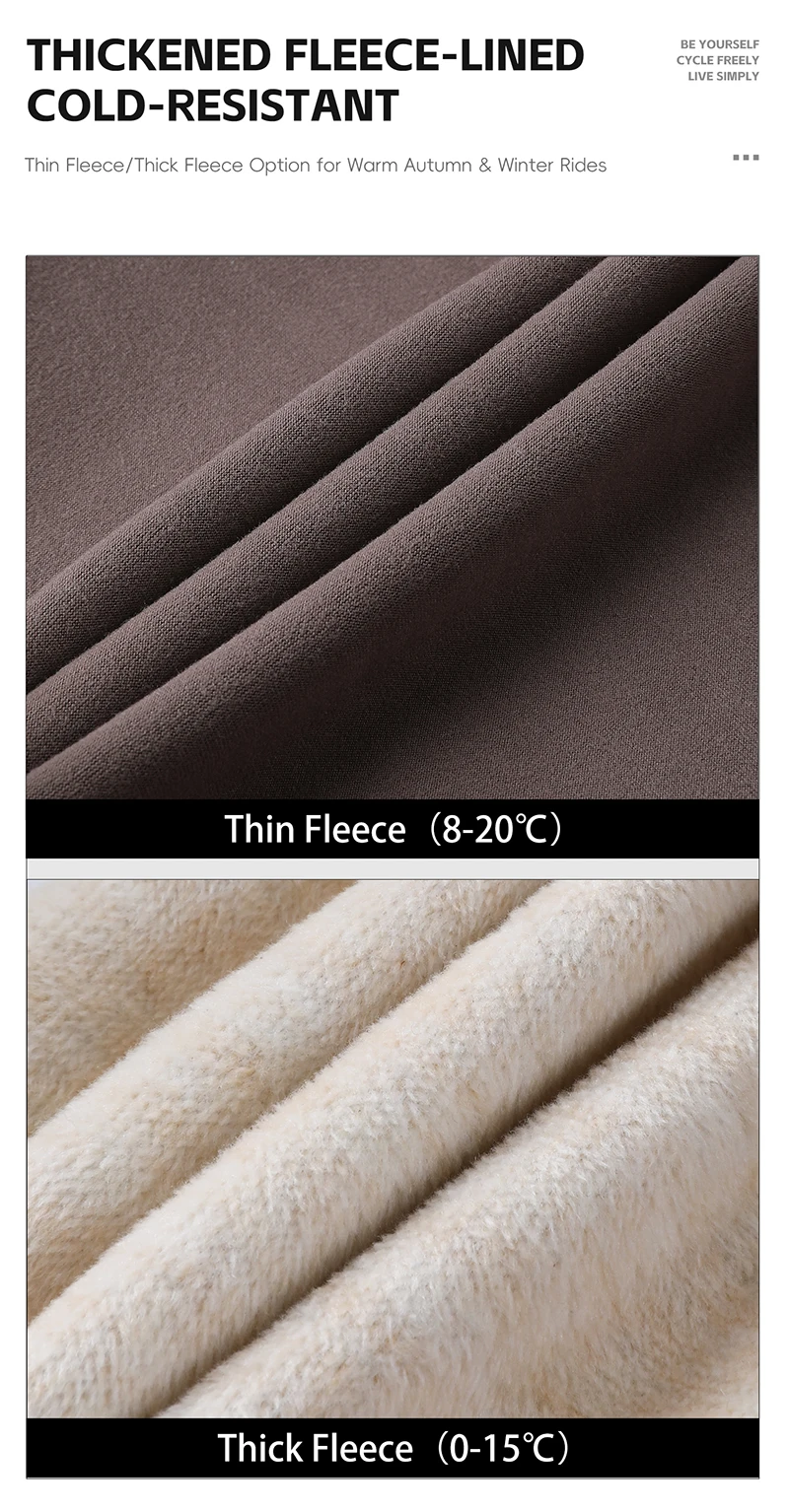 Herren Herbst Winter Thermo-Fleece Radfahren Schnellverschluss-Trägerhose Winddichte Fahrradstrumpfhose mit Polsterung Tasche Fahrradbekleidung – Detail 7