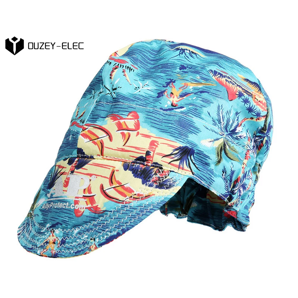 Welding protective gear Welding Hat Sweat Absorption Welders Welding Protective Hat Cap Flame Resistant Head Full Protection Elastic Hoods Safety Cap