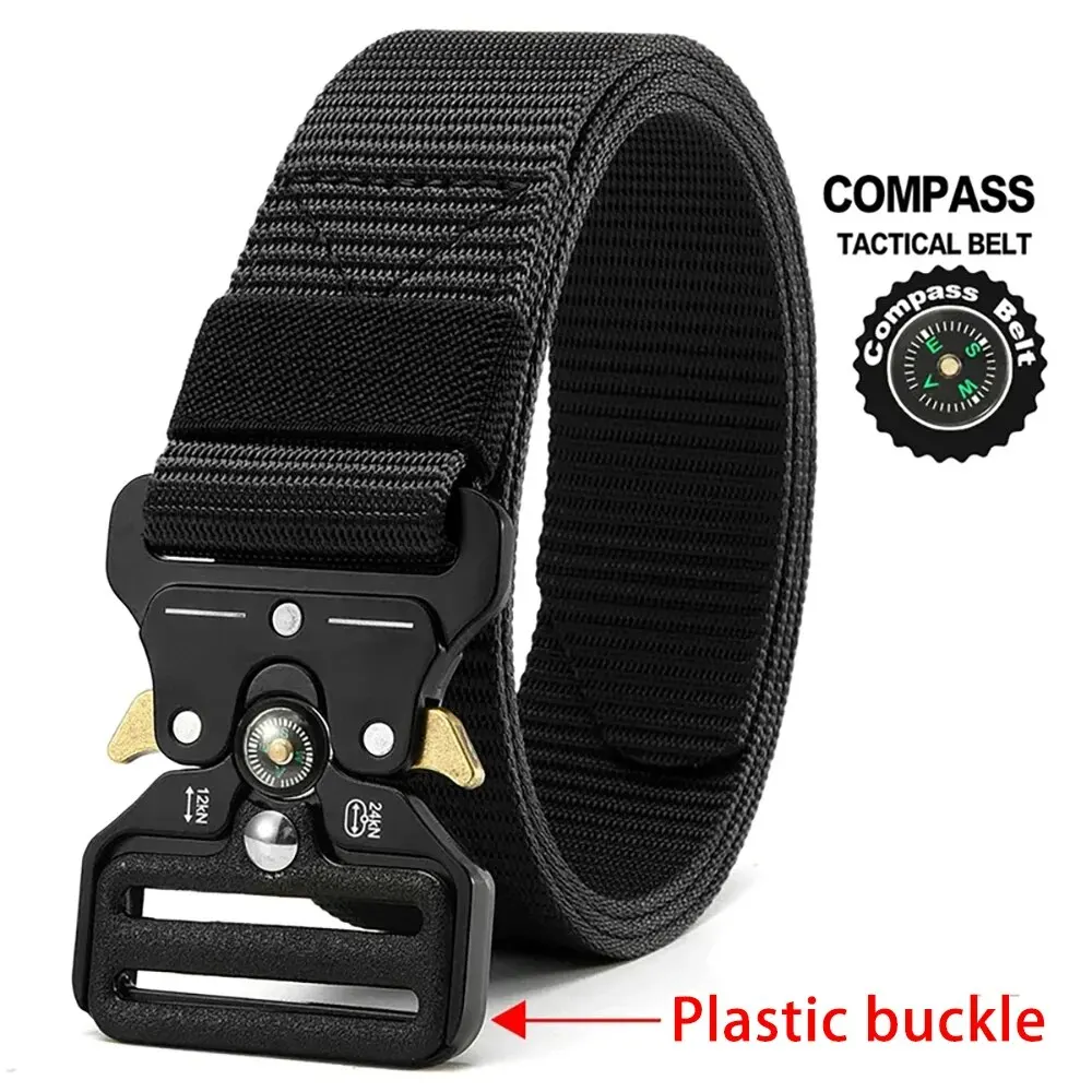 Men's Belt Outdoor Multi Function Compass Belt High Quality Canvas For Nylon Male Luxury Belts Women's SportsBelts Neutral Belts