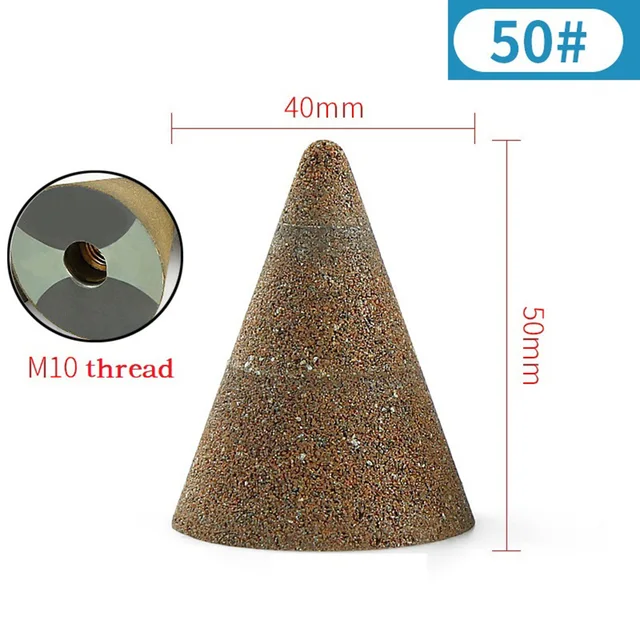 Conical Diamond Grinding Wheel Bits M10 Thread Chamfer Countersink Cone