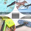 1/9Pcs Curved Tip Eyelash Extension Tweezers, Stainless Steel Curved Tip Tweezers Pointed Tip Tweezers with Protective Cover 6