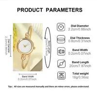 Watch for Women Small Gold Bangle Bracelet Luxury Watches Stainless Steel Ladies Quartz Wrist Watch Brand Casual Women Reloj - Image 6