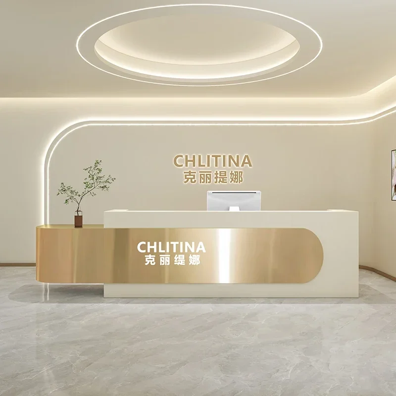 Beauty Salon Reception Desk Help Checkout Center Storage Convenience Store Table Customer Service Institute Counter Cashier Shop