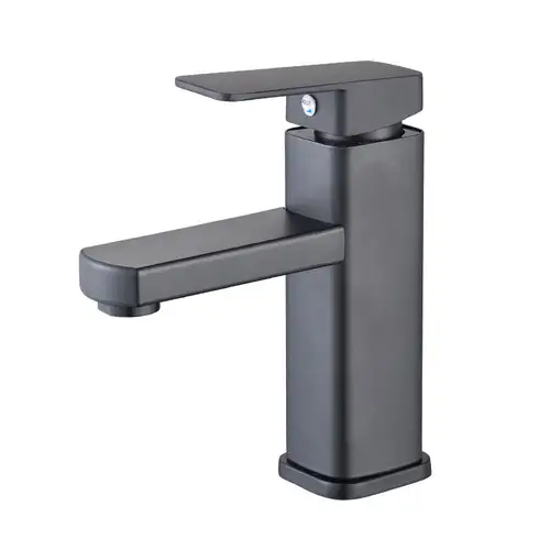 Black/Chrome Bathroom Faucets Hot and Cold Mixer Faucets Vanity Bathroom Kitchen Deck Mounted Bathroom Sink Faucets - Image 4