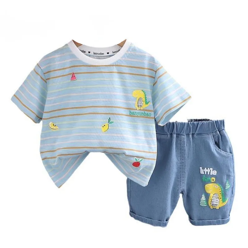 

New Summer Baby Clothes Suit Children Boys Casual T-Shirt Shorts 2Pcs/Sets Toddler Girls Clothing Infant Costume Kids Tracksuits