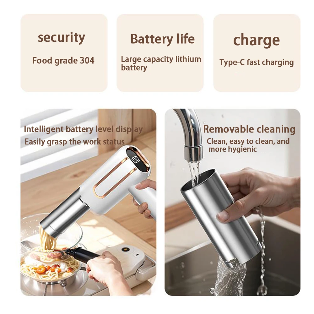 Home Appliances Smart Screen Display Power Multifunctional Noodle Machine Wireless Handheld Portable Breakfast Machine