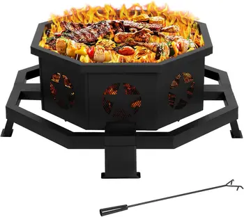 35" 2-in-1 Fire Pit with Grill 1