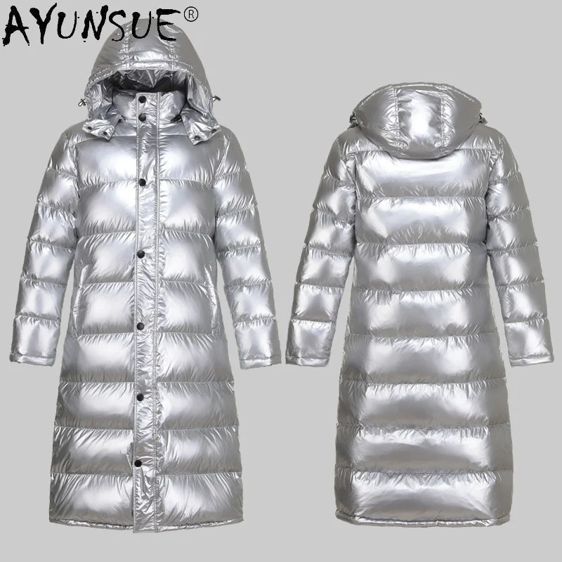 

Parka Winter Jacket Men Clothing Hooded Clothes Glossy Men's Down Jackets -30 Thick Coat Male Hommes Veste LXR956