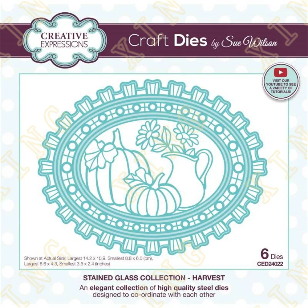 

Cut Dies New Harvest Mosaic Metal Cutting Dies Stencil Die Cut For DIY Scrapbooking Album Embossing Paper Card Embossing