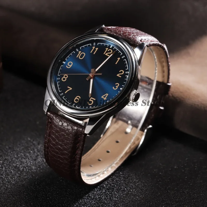 Litchi Pattern Leather Watch Band Bracelet - Stylish Replacement Wrist Strap