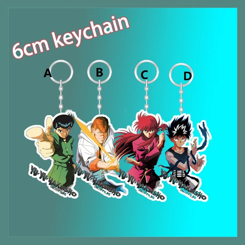 Anime Keychain Yu Yu Hakusho Urameshi Yuusuke Hiel Acrylic Keyring