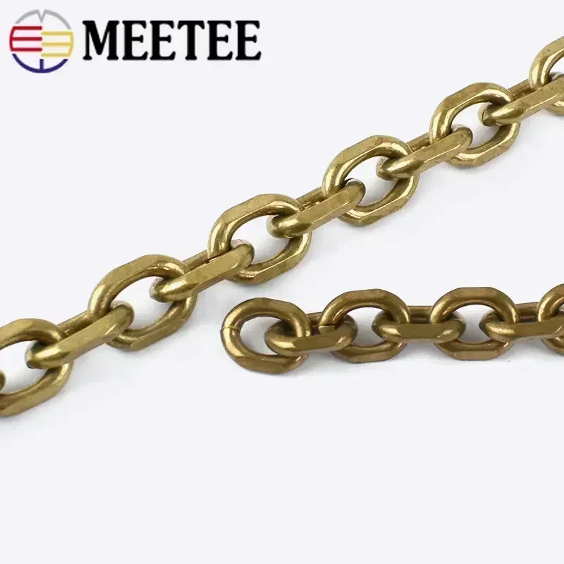 50/100cm High Quality Solid Brass Chain Men Belt Loop Link