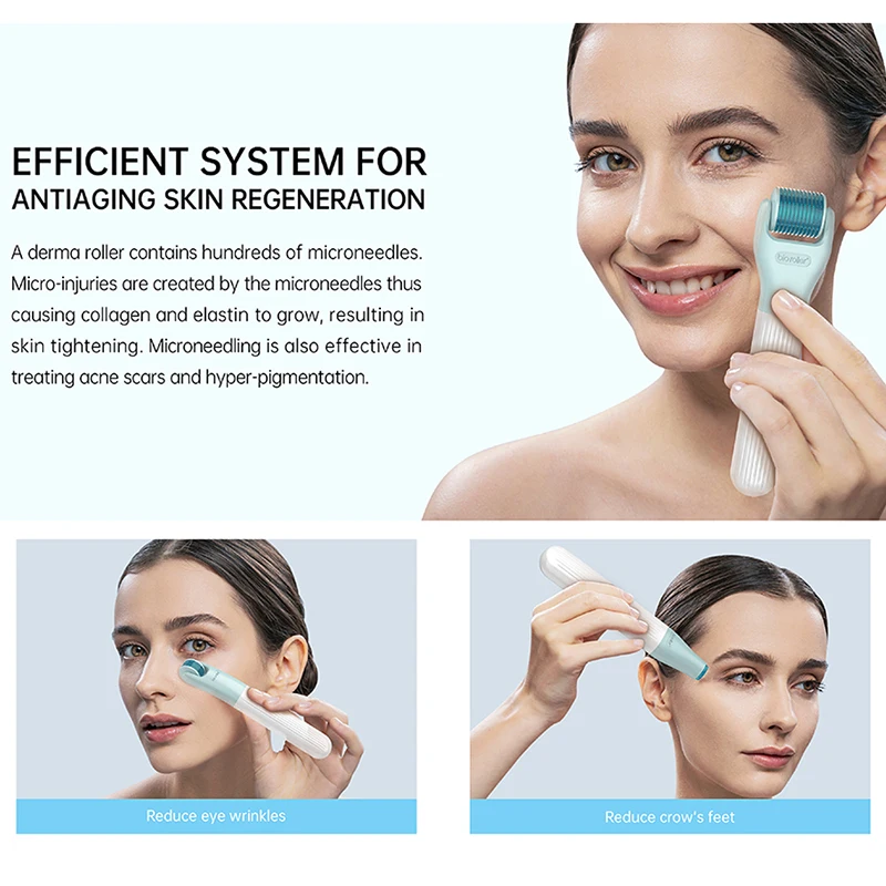 10 in 1 Derma Roller Kit G10 Bio Roller Microneedle Rolling System Skin Cooling Ice Jade Massager Anti-aging Skin Tighten derma roller,beauty treatment machine