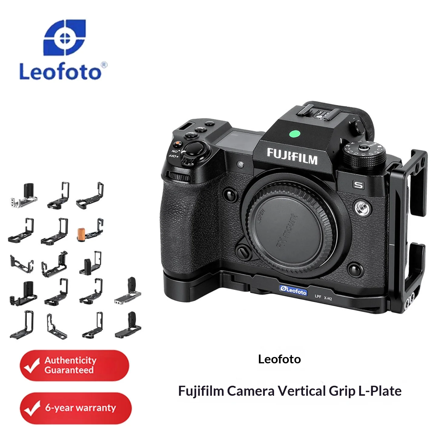 Leofoto Arca-Swiss Vertical Plate for Fujifilm X-T5/GFX100RII/50SII/X-H2S/S20 and Other Cameras