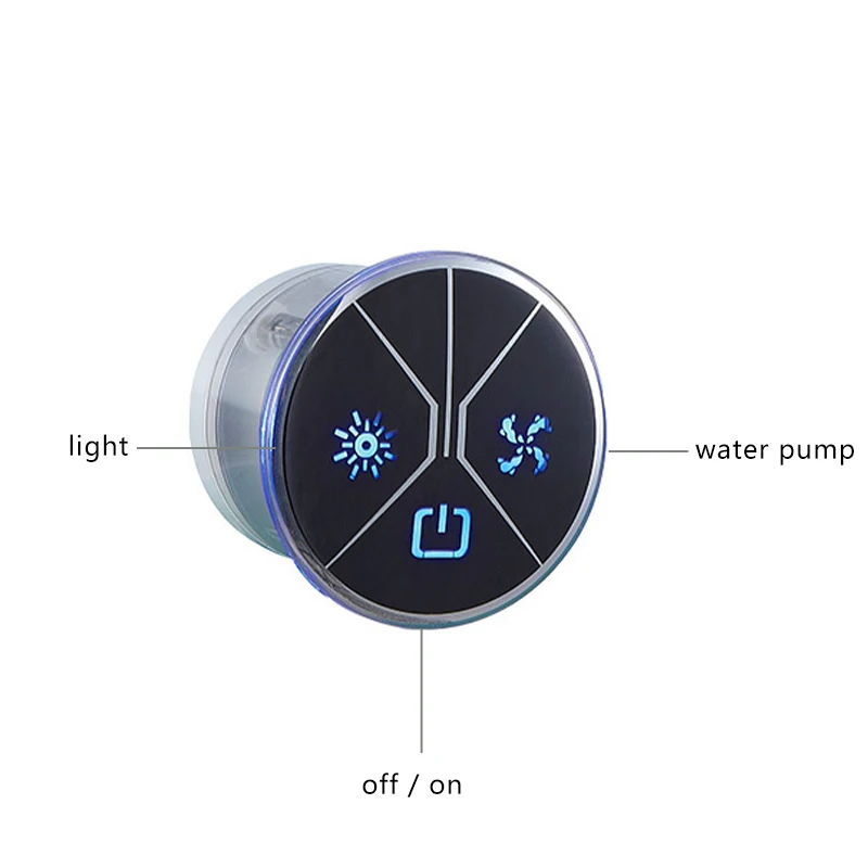 Waterproof IPX5 Round shaped whirlpool bath pump control system LED Underwater Light Therapy control panel Water Sensor CE