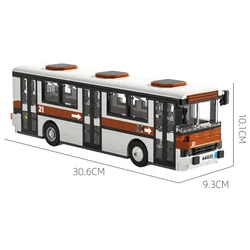 Premium European Truck and Semi - Trailer Building Block Set - Educational Toy for Kids, Ideal Festival Gift (City Bus Blocks)
