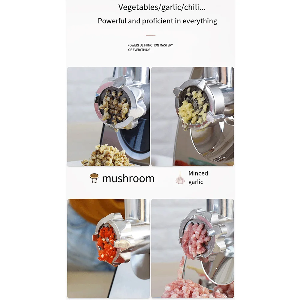 Multifunctional Electric Meat Grinder, Portable Stainless Steel Vegetable Food Stick Meat Grinder, Large Capacity Meat Grinder 5