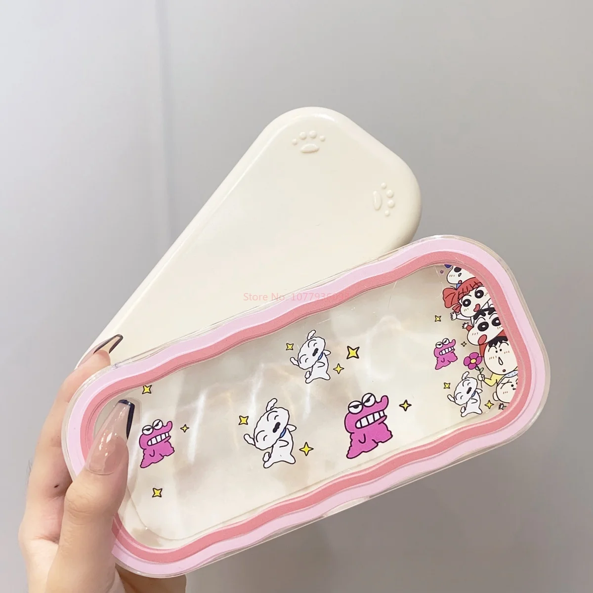 Crayon Shinchan Abs Glasses Case Fashion Transparent Glasses Case Storage Box Simple Sunglasses Storage Box Gifts New