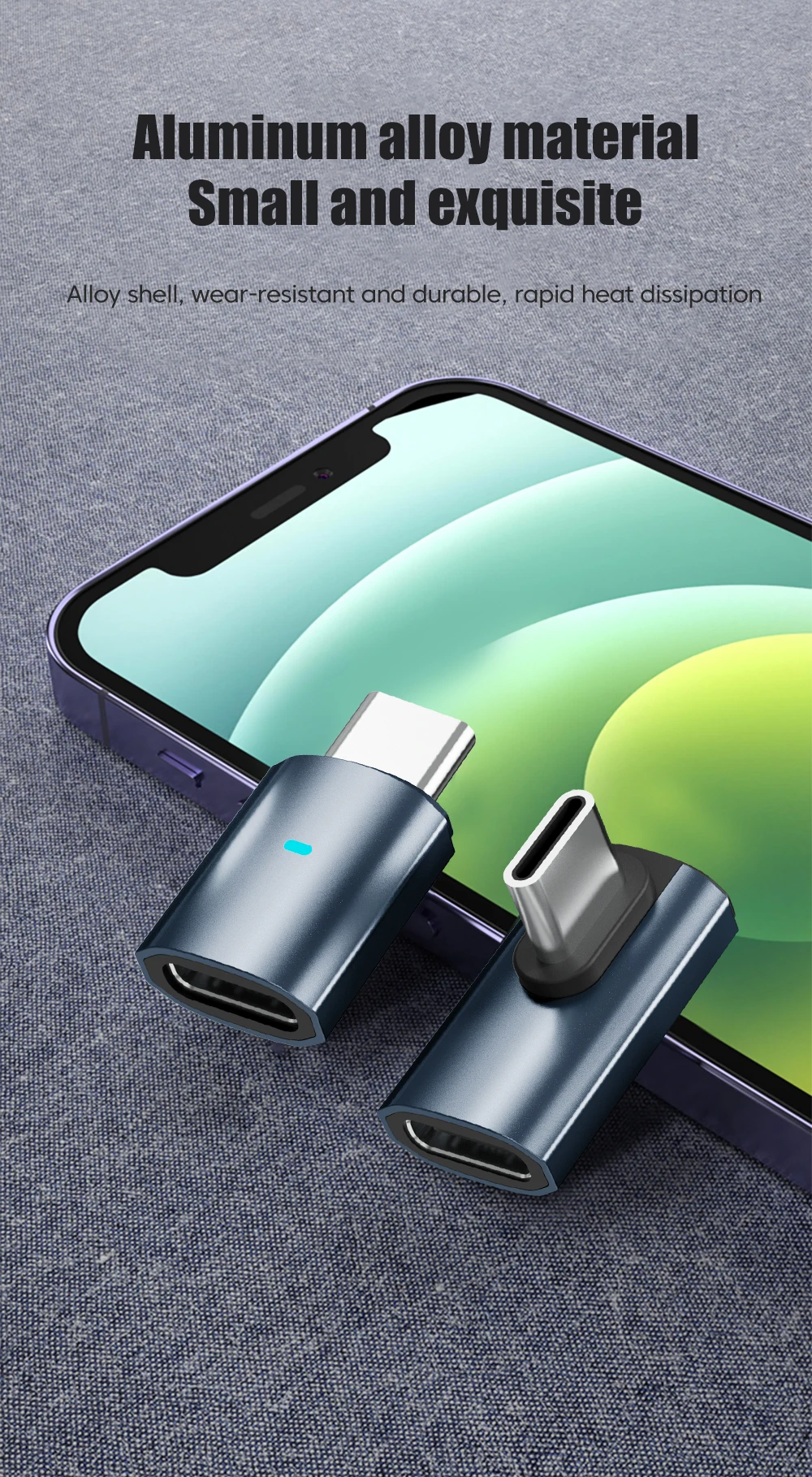 240W USB C to C Adapter 40Gbps 8K 60Hz 90 Degree Converter Type C Adapter for MacBook iPhone 15 16 17 Pro Tablet High Transfer