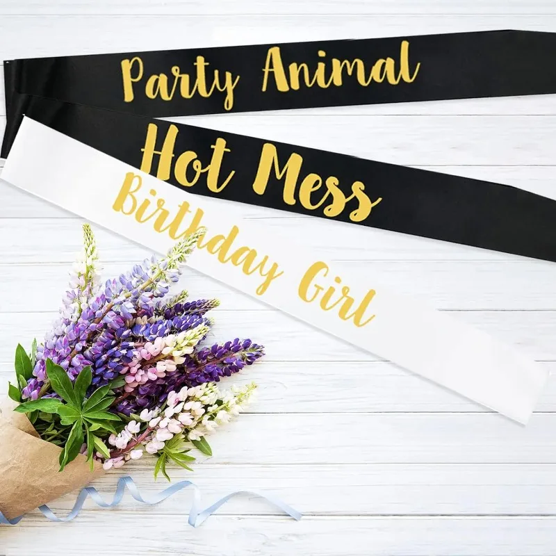 Confezione Da 10 Fasce Per Sposa E Damigelle - Fascia Per Addio Al Nubilato E Feste Di Matrimonio, Con Scritte Dorate (1 Bianca Per La Sposa + 9 Nere Per Le Damigelle)