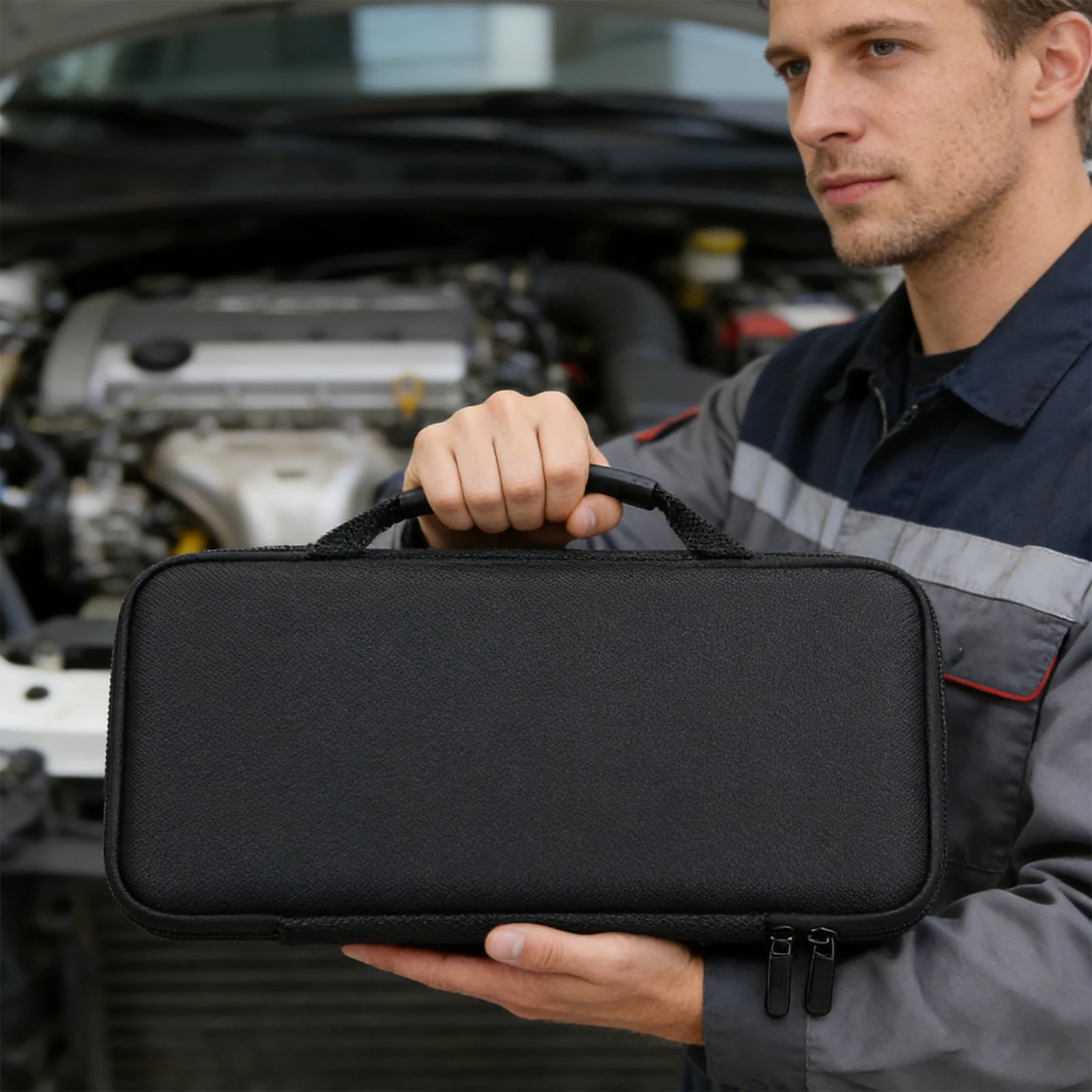 메쉬 포켓이 있는 휴대용 미터 정리 가방 UNI-T 디지털 전압계 UT18B UT18D용 운반 커버 케이스 보관 케이스 커버