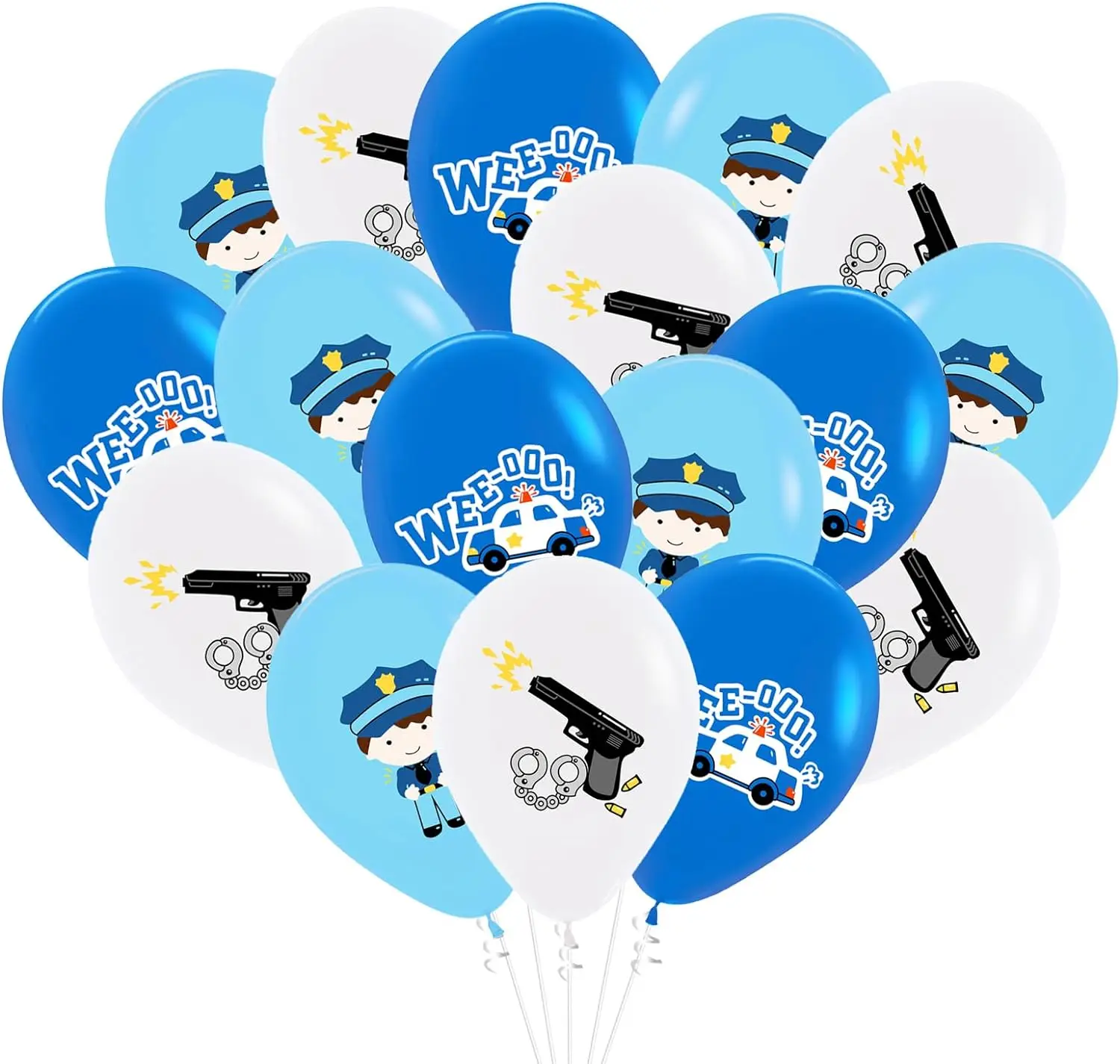 Cartoon Polizei Latex Ballon Auto Polizei Pistole Kinder Jungen Polizei Thema Geburtstag Party Dekorationen Liefert Kinder Favor Geschenke