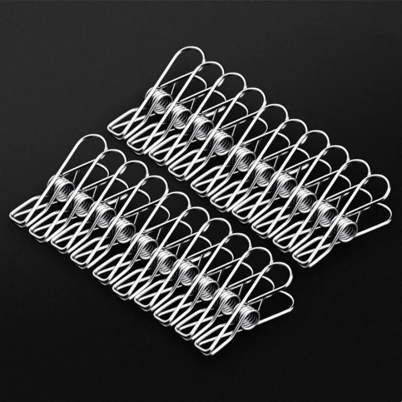 18/42/77pcs Clothes Pegs Stainless Steel Clothespins Drying Towels Socks  Clothing Clamp Bedspread Hanger Clip Laundry Cloth Pins - Clothes Pegs -  AliExpress