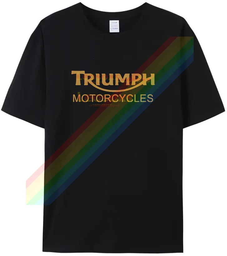 

[TEW] Retro casual high quality printed Triumphs cotton breathable Leosoxs T-shirt sports black S-3XL women's short sleeve