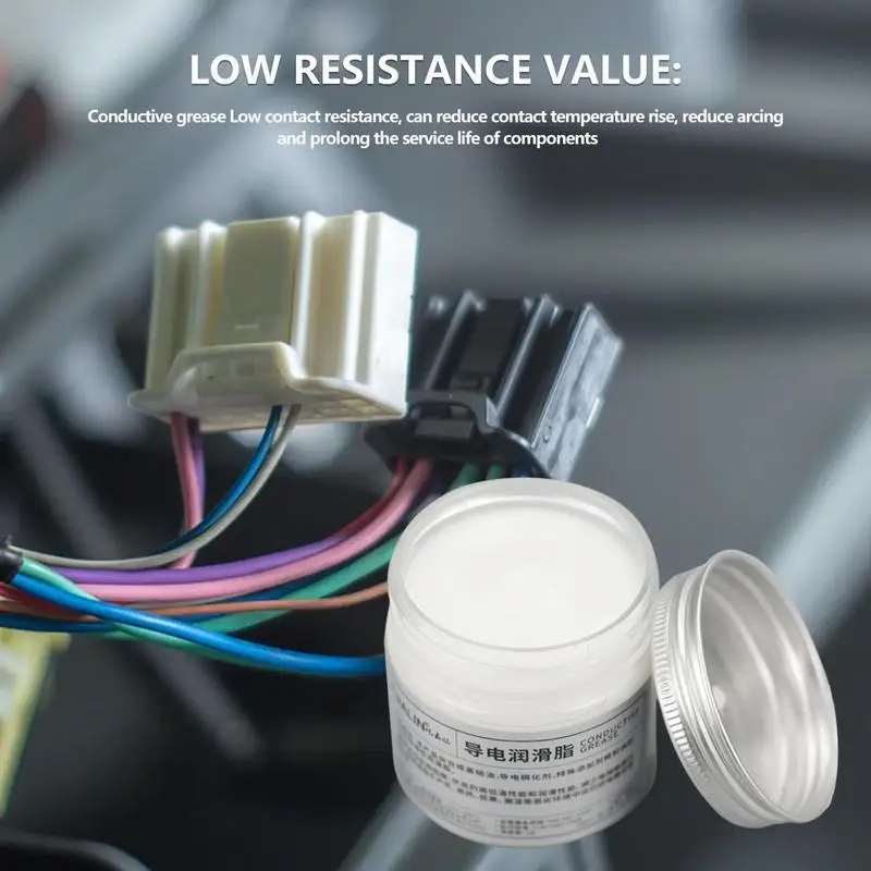100g Electric Conductive Grease for Car plug Circuit plug-in Low Resistance Value Conductive Gel Lubrication for car Household