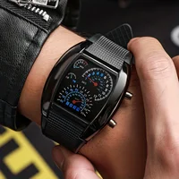 Men's LED Aviation-Style Sports Watch - Square Face, Slim Design, Ideal Gift 2