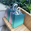 10pcs Non-woven Fabric Portable Bags Clothing Store Shop Color High Grade Packing Bag Women's Wear Gift Fashion Handle Storage 3
