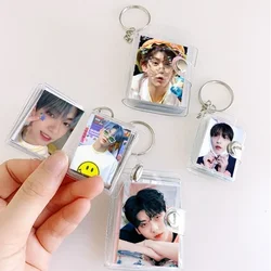 1PC TXT SOOBIN Magazine Cover HD Poster Mini Album Keychain Cui Xiubin Photo 1 Inch Pocket Interstitial Album ID Storage Book