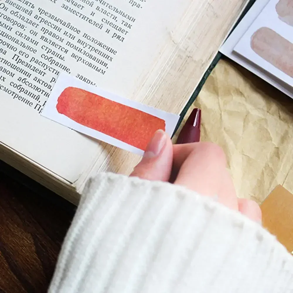 수채화 스티커 메모 체크리스트 달력 플래너 스티커 포스트 메모장 마커, 문구류 사무실 학교 용품, 20 개