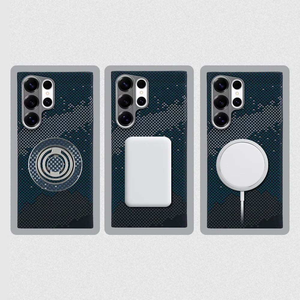 Magnetic Aramid Carbon Fiber Phone Case with Magsafe Compatibility