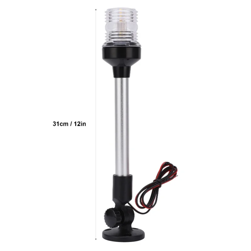 12인치 LED 앵커 네비게이션 라이트 방수 360도 전방향 ° 해양 요트용 보트 조명 12V-24V