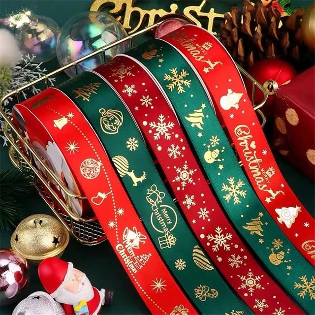 Artificial Gift Ribbon Edged Wrinkle Christmas Ribbon Velvet Gold Ribbon  for Gift Wrapping, Gift Packing, Handmade Gift Wrap - AliExpress