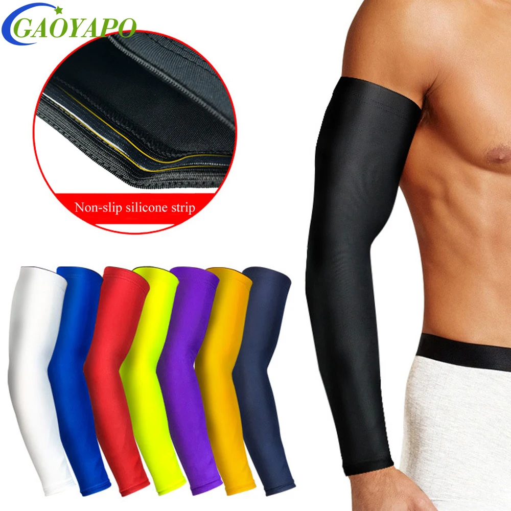 Sun Protection Sleeves Cycling Arm Covers Arm Cooling Sleeves Cut Resistant Arm Sleeves Arm Compression Sleeves Bike Arm Sleeves 1Pcs Unisex Arm Sleeves UV Protection Golf Sun Protection Arm Cooling Sleeve Sports Cooler Anti-slip Skin for Cycling