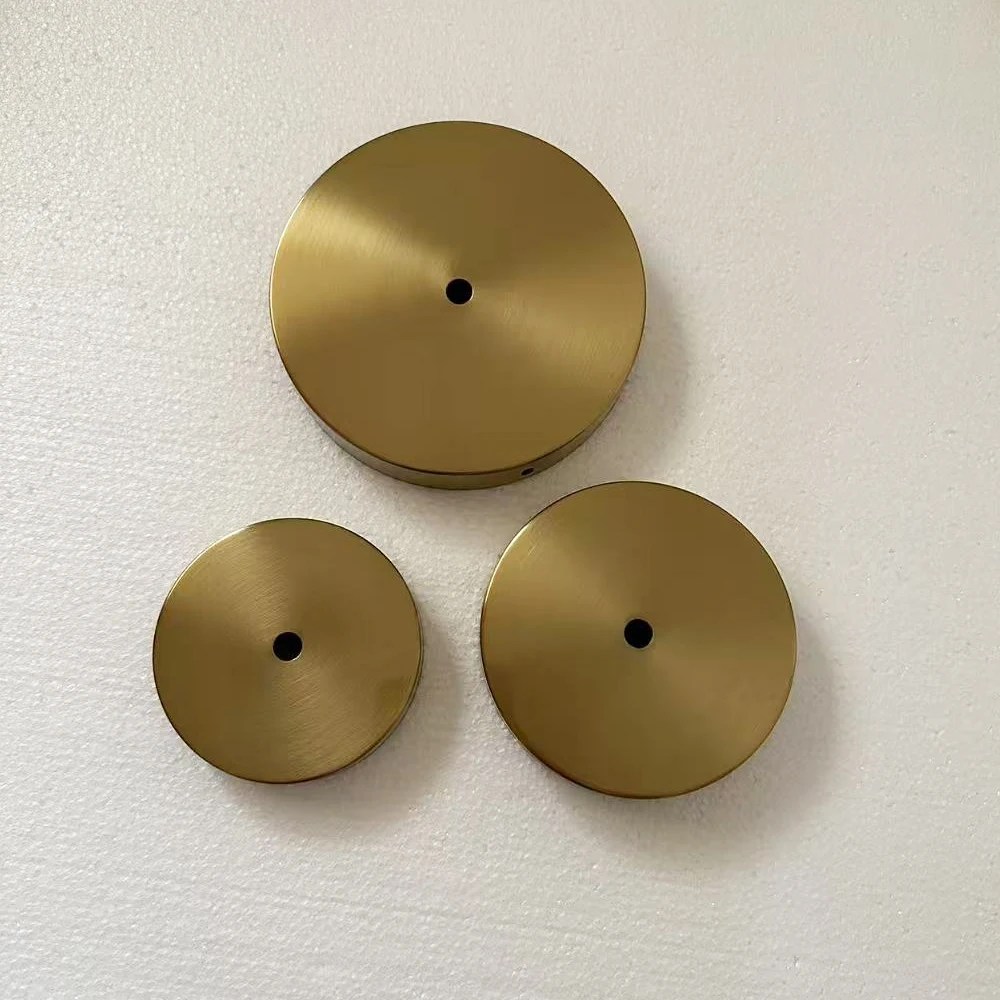 Metal DIY Brass Gold Ceiling Plate Wall Sconce Mount LED Base Vintage Pendant Lamp Disc Base Ceiling Canopy 10/12/15/18/20/25cm