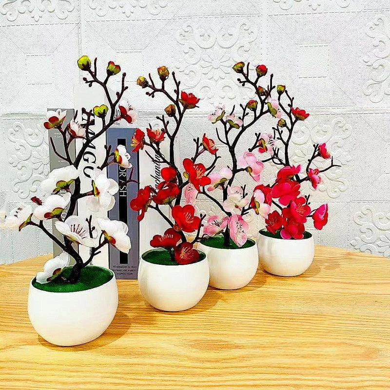 Mother's Day New Artificial Plants Bonsai Small Tree Simulation Pot Plants Fake Flowers Table Potted Ornaments Home 1