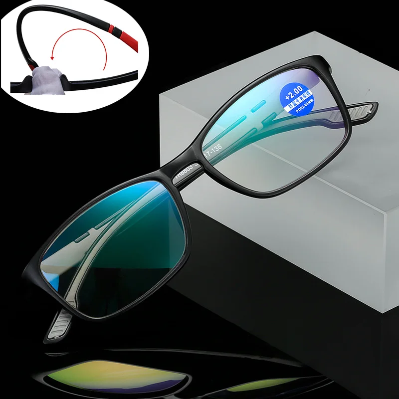 

Reading Glasses Vintage TR90 Square Frame Women Men Anti Blue Light Presbyopia Eyeglasses Hyperopia Eyewear +1.5 2.0 2.5 3.0