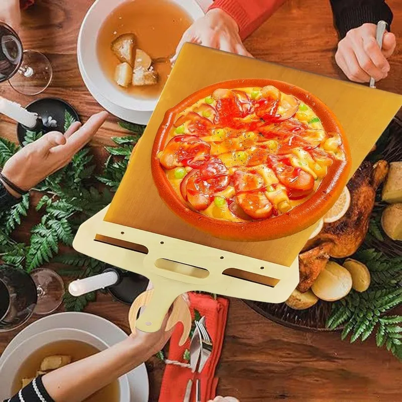 Sliding Pizza Peel-Pizza Peel Shovel With Handle, Dishwasher Safe Pizza Peel  US~