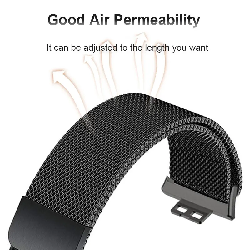 Milanese Loop Metal Band with Integrated Case and TPU Screen Protector