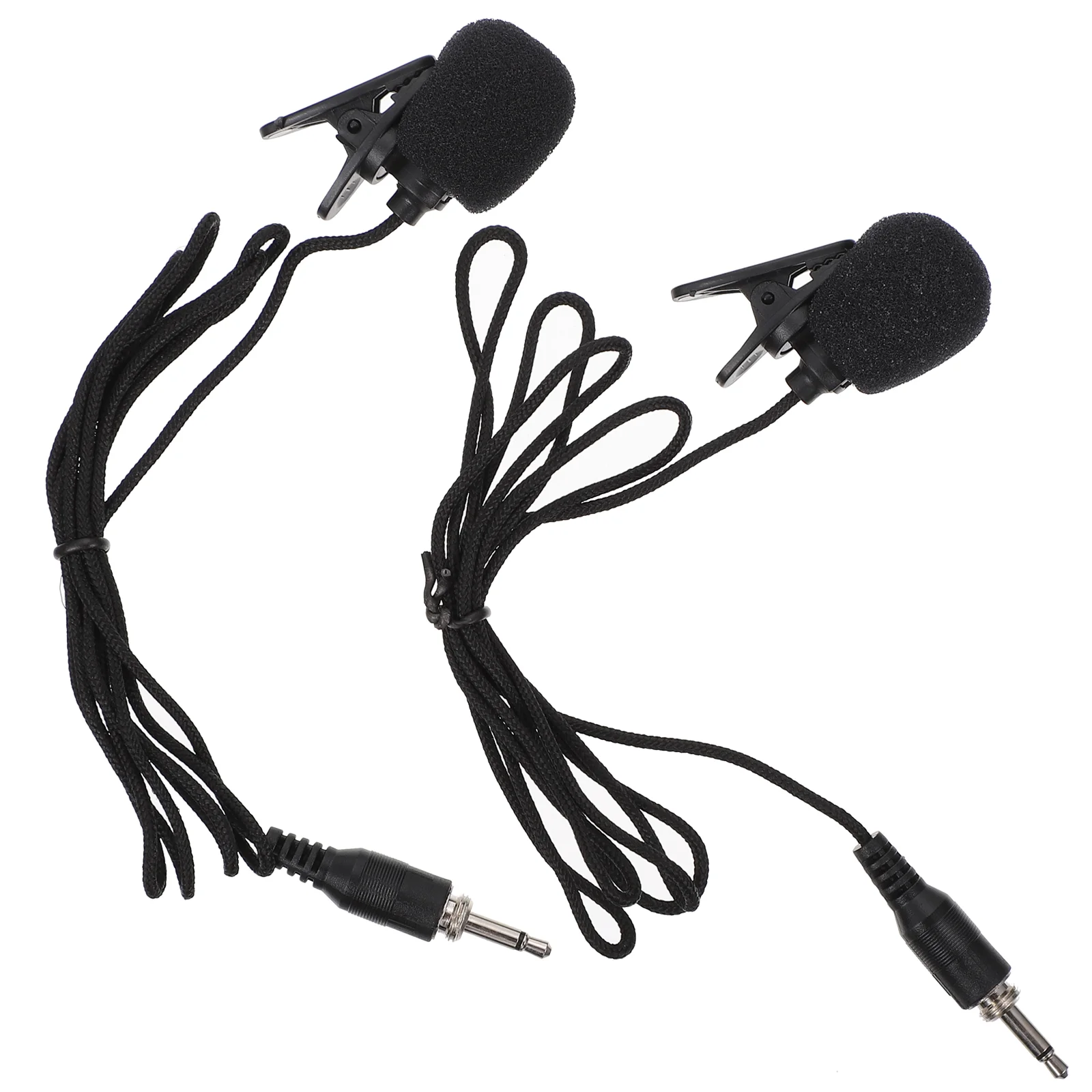 

2 Pcs Lavalier Microphone Wireless Buttonhole for Headset Computer Portable
