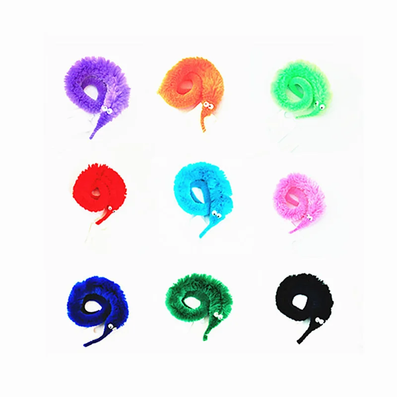 Novidade Funny Props para Crianças, Lagartas Seahorse, Elf Magic Worm, Twisty Toy, Magic Worm, Natal, Halloween, Mago, Truques estranhos, Presentes de brinquedo, 5pcs, 10 pcs, 15pcs