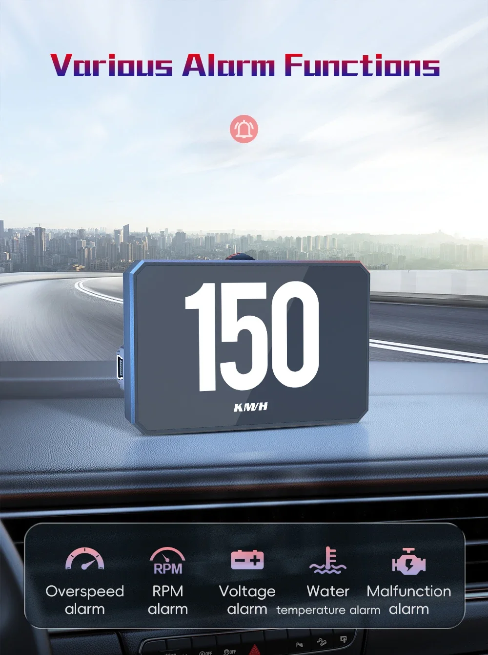 Head Up Display HUD Display P16 OBD OBD2 Head Up Display Car Digital Speedometer