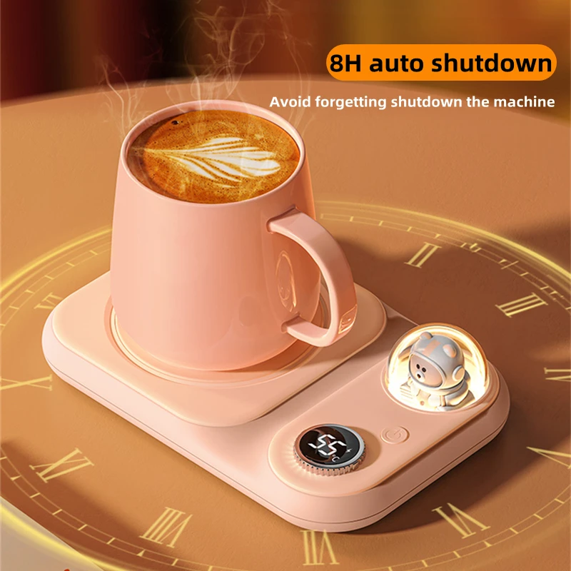 Heating Coaster Coffee Heater Home Office Desktop Electric Milk Tea Heat Coaster Coffee Mug Heating Mat 5 Gear Constant Temperature Cup Warmer